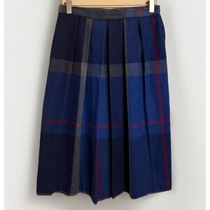 Koret Skirt Wool Plaid Pleated Women's XS Academia Preppy